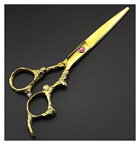 Schere zum Haareschneiden, professionelle 6-Zoll-Friseurschere, Goldener Drachengriff, Effilierschere, Friseurschere, Friseurschere, Haarschneideset (Gold Cuttin (Gold Cutting Q) von EUTYRG