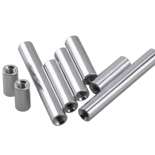 Abstandsbolzenbefestigung, runder Aluminium-Abstandshalter mit Innengewinde, 2/5 Stück M5 D=8 mm Aluminiumrohr-Abstandssäule, verlängerter Bolzen, lange Mutter, Länge 10 bis 150(12mm) von EUXHTYWP