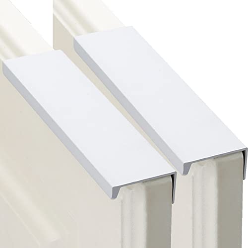 EUXHTYWP Aluminiumlegierung Unsichtbarer Türknauf Kleiderschrank Küchenschrank Finger Edge Pull Schubladengriffe Möbelknöpfe Silber 2 Stück(Hole distance 256mm) von EUXHTYWP