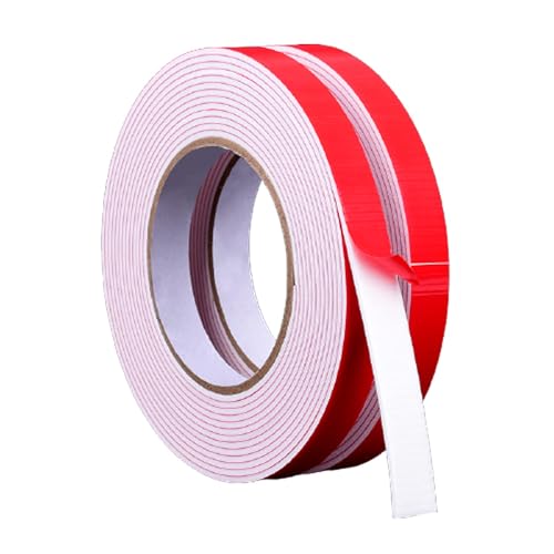 EUXHTYWP Dichtungsschaumband, doppelseitiges weißes Schaumband 8 mm × 5 m – 12, geeignet for Türen/Fenster/Konstruktionen, Dicke 2(12mmx5M) von EUXHTYWP