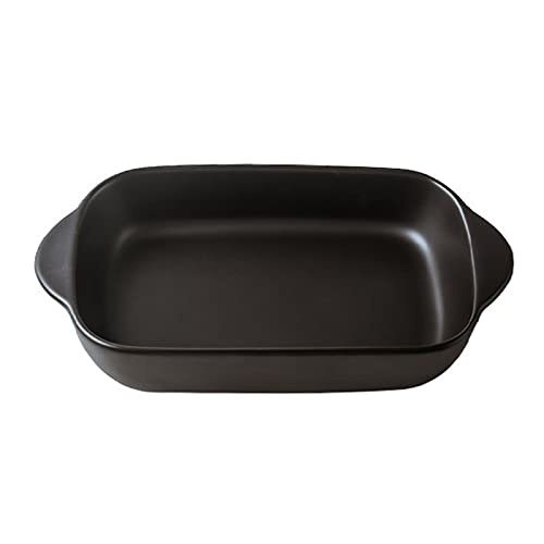 EUXHTYWP Ofen-Backformen, Keramik-Backform, rechteckige Formen, Porzellan-Backgeschirr for die Küche, Lasagne-Backformen(Black) von EUXHTYWP