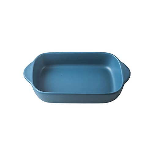 EUXHTYWP Ofen-Backformen, Keramik-Backform, rechteckige Formen, Porzellan-Backgeschirr for die Küche, Lasagne-Backformen(Blue) von EUXHTYWP
