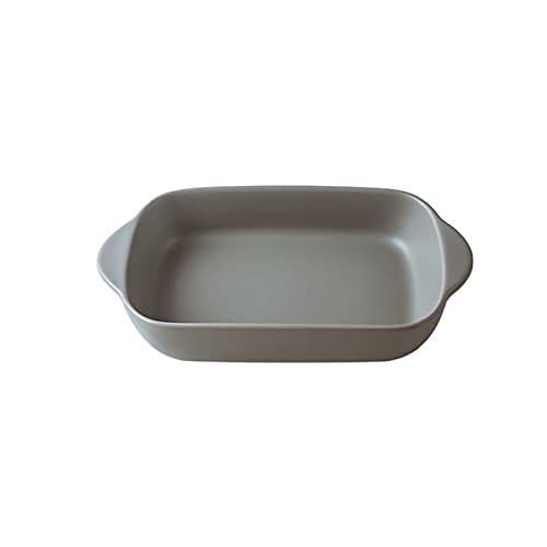 EUXHTYWP Ofen-Backformen, Keramik-Backform, rechteckige Formen, Porzellan-Backgeschirr for die Küche, Lasagne-Backformen(Gray) von EUXHTYWP
