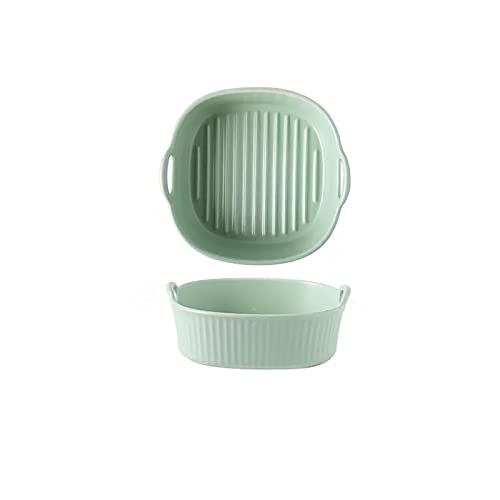 EUXHTYWP Ofenbackformen, Keramik-Backform, Backgeschirr, for Kochen, Kuchenbraten, täglichen Gebrauch(Green,Rectangle) von EUXHTYWP