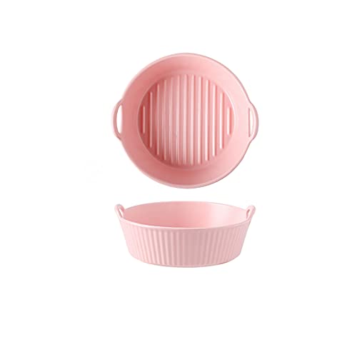 EUXHTYWP Ofenbackformen, Keramik-Backform, Backgeschirr, for Kochen, Kuchenbraten, täglichen Gebrauch(Pink,Round) von EUXHTYWP