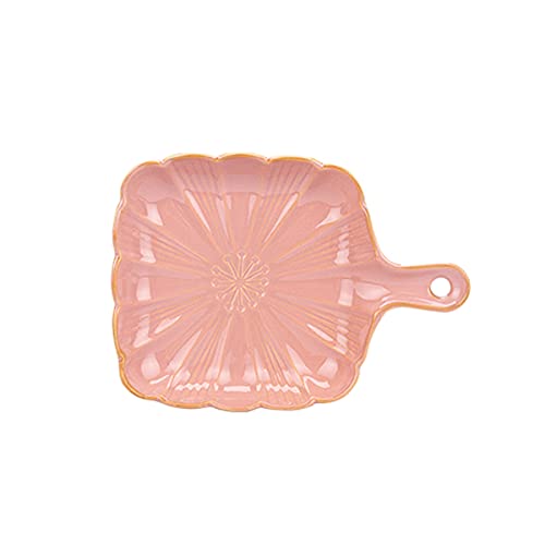 EUXHTYWP Ofenbackformen, Keramik-Backform, Keramik-Kuchenform, Porzellan-Backgeschirr, Lasagne-Pfannen, Auflaufform, Quicheform, Bratform, Kochgeschirr, 1 Stück(Pink) von EUXHTYWP