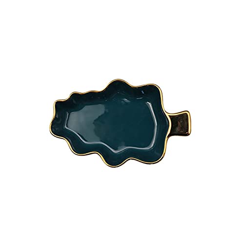 EUXHTYWP Ofenbackformen, Keramik-Backform, Porzellan-Backgeschirr, Keramik-Backblech, Kuchenform, antihaftbeschichtete Kuchenplatte, kreative Blattform, 1 Stück(Green,7Inch) von EUXHTYWP