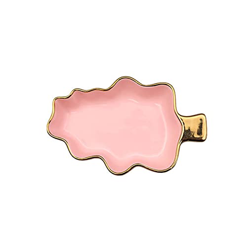 EUXHTYWP Ofenbackformen, Keramik-Backform, Porzellan-Backgeschirr, Keramik-Backblech, Kuchenform, antihaftbeschichtete Kuchenplatte, kreative Blattform, 1 Stück(Pink,9inch) von EUXHTYWP