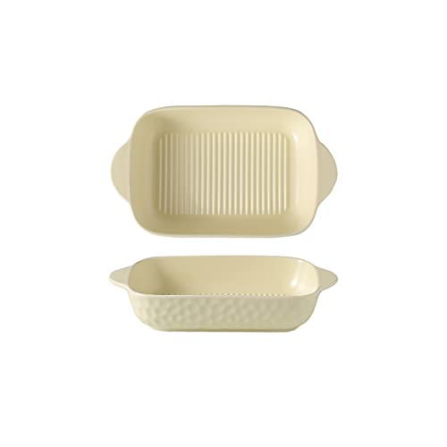 EUXHTYWP Ofenbackformen, Keramik-Backform for Kochen, rechteckige, Lasagne-Pfannen for, Kuchenessen, Küche(Beige) von EUXHTYWP