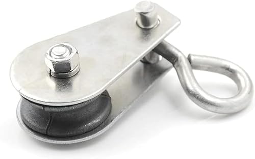 Seilrollenrolle, Blockrollenrolle, 1 Stück Einzelschwenk-Hebeseil 0,3 Zoll Seilrollenrolle Blockscheibe 0,03 Tonnen Metallrad for Drahtseil von EUXHTYWP