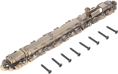 Türschloss Torriegel, Rotkupfer Torriegel Legierung Klassische/Metalltüren Fenster(Antique Bronz,Large) von EUXHTYWP