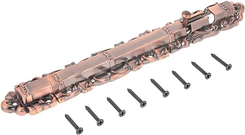 Türschloss Torriegel, Rotkupfer Torriegel Legierung Klassische/Metalltüren Fenster(Red Copper,Large) von EUXHTYWP