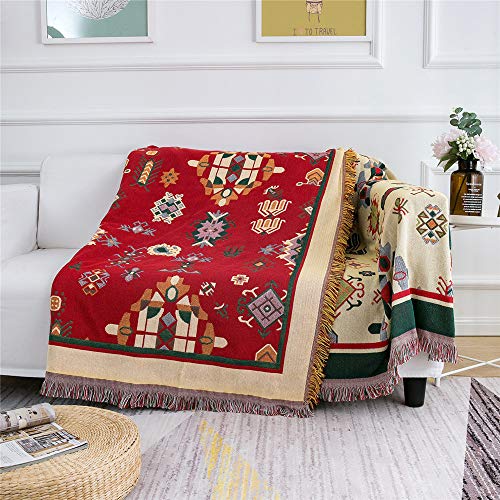 sofa decken,Einfache Decke für Sofadecke, volle Decke für Freizeitdecke und Sofabezug im tibetischen Stil (230 * 180 cm) von EUYIMOMO
