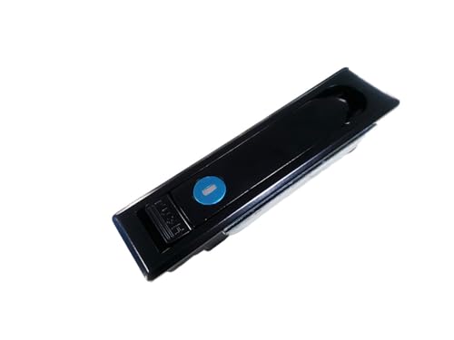 MS713 Zinklegierung Druckknopf Panel Lock Schwenkgriff Elektroschrank Flugzeug Türschloss 1 Stücke(Black,110mm) von EUYRJKCA