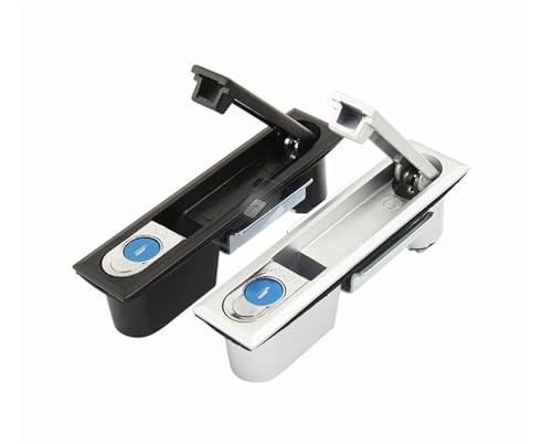 Türschloss aus Zinklegierung, Schaltschrankschalter, Schaltschranktür, Druckknopf, Bedienfeldschloss, MS818, 1 Stück(Bright Chrome,Zinc alloy) von EUYRJKCA