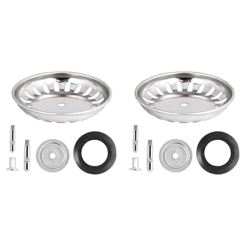 2er-Set Abflusssieb für Küchenspüle, Ersatz-Sieb, Edelstahl-Mesh-Filtersieb 2er-Set Abflusssieb für Küchenspüle, Ersatz-Sieb, Edelstahl-Mesh-Filtersieb von EUYueli