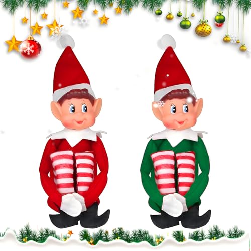 EUZLABBY 2PCS Weihnachtswichtel Set,43cm +43cm-BK von EUZLABBY