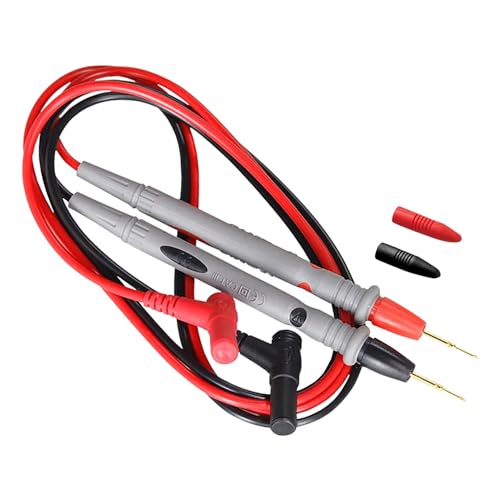 EUZUXU 1 Paar Heavy-Duty Multimeter Messleitung 1M, 1000 V, 20 A, Testkabel Messspitzen Set für Multimeter, Flexible Multimeter Messleitungen von EUZUXU