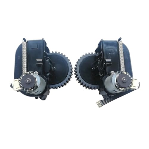 EUioPouNafo Rechtes und linkes Laufrad, kompatibel mit Silvercrest SSR 3000 A1, Roboter-Staubsauger-Zubehör Teile(Wheel l+r) von EUioPouNafo