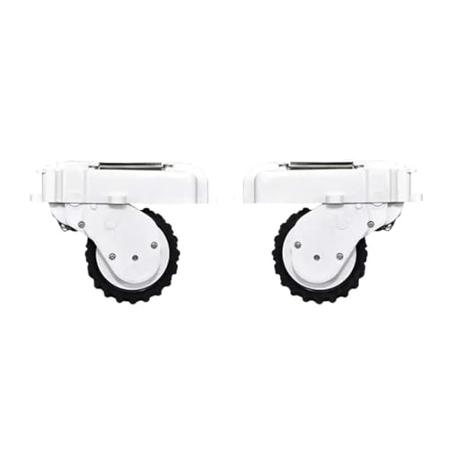 Originale Linke und rechte Räder, kompatibel mit Xiaomi Mijia STYTJ02YM, kompatibel mit Viomi V2 Pro, Roboter-Staubsauger-Zubehör Teile(White l+r) von EUioPouNafo