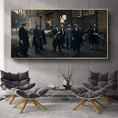 EUpMB Poster auf Leinwand, Kunstposter und Wand-Kunstdruck, Kunstdruck Moderne Bilder, Peaky Blinders Moive Peaky Blinders der Film 50x100cm ohne Rahmen K251 von EUpMB