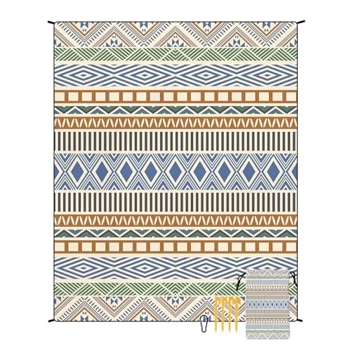 EUxrbanime Stranddecke 180 x 220 cm Sanddichte, wasserdichte Strandmatte Camping-Picknickdecke mit 1 Aufbewahrungstasche und 4 Befestigungsnägeln EUxrbanime Stranddecke 180 x 220 cm Sanddichte, wasserdichte Strandmatte Camping-Picknickdecke mit 1 Aufbewahrungstasche und 4 Befestigungsnägeln von EUxrbanime