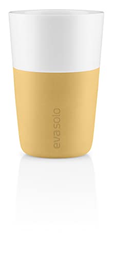 EVA SOLO | 2 Cafe Latte-Becher Golden sand | Gut zu halten durch Silikonbeschichtung | Golden sand von EVA SOLO
