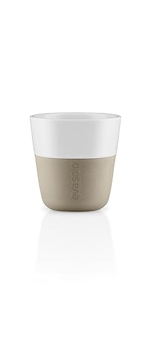 EVA SOLO | 2 Espresso-Becher Pearl beige |Gut zu halten durch Silikonbeschichtung | Pearl beige von EVA SOLO