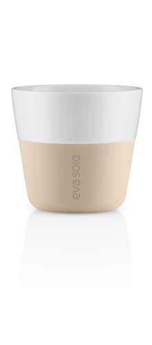 EVA SOLO | 2 Cafe Lungo Becher | 230 ml | Gut zu halten durch Silikonbeschichtung | Spülmaschinenfest | Soft beige von EVA SOLO