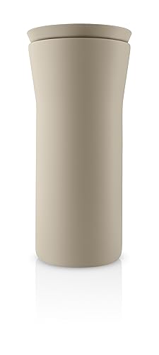EVA SOLO | City To Go Cup 0,35 l | Praktischer doppelwandiger Thermobecher, der sich einfach mit einer Hand bedienen lässt – Klickverschluss mit Möglichkeit, von allen Seiten zu trinken | Pearl beige von EVA SOLO