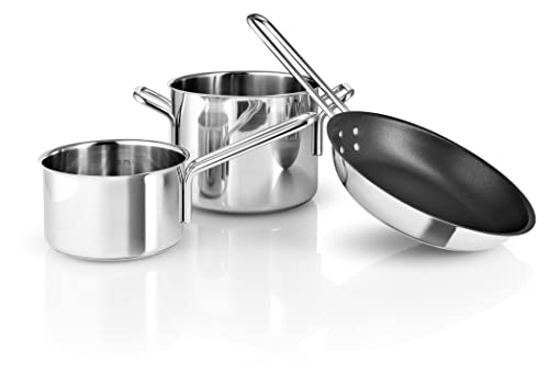 EVA SOLO | Edelstahl StarterSet Kasserolle 3 pcs. | Topfmaterial gut für die tägliche Anwendung geeignet | Edelstahl von EVA SOLO