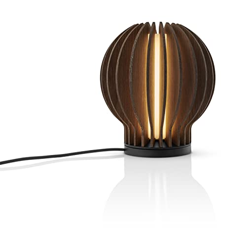 EVA SOLO | Radiant rund kabellose LED-leuchte Smoked oak |Dekorative LED-Tischleuchte aus Eichenholz | Smoked oak von EVA SOLO