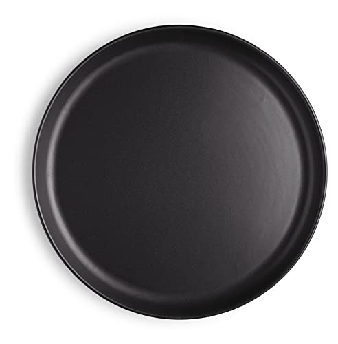 EVA SOLO | Nordic Kitchen Teller 25,4 cm | Mikrowellen- & spülmaschinenfest | Schwarzes Steingut geeignet für den täglichen Gebrauch | Dänisches Design, Funktionalität & Qualität | Schwarz von EVA SOLO
