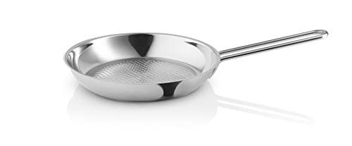 Eva Trio | Stainless Steel Bratpfanne 24 cm Honeycomb |Der Pfannenkörper besteht zu 90 Prozent aus recyceltem Post-Consumer-Edelstahl | Polished steel von EVA SOLO