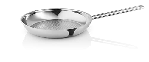Eva Trio | Stainless Steel Bratpfanne 28 cm Honeycomb |Der Pfannenkörper besteht zu 90 Prozent aus recyceltem Post-Consumer-Edelstahl | Polished steel von EVA SOLO
