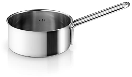 Eva Trio | Stainless Steel Stielkasserolle 1,3 l 16 cm | Ideal für Gerichte, die umgerührt werden müssen von EVA SOLO