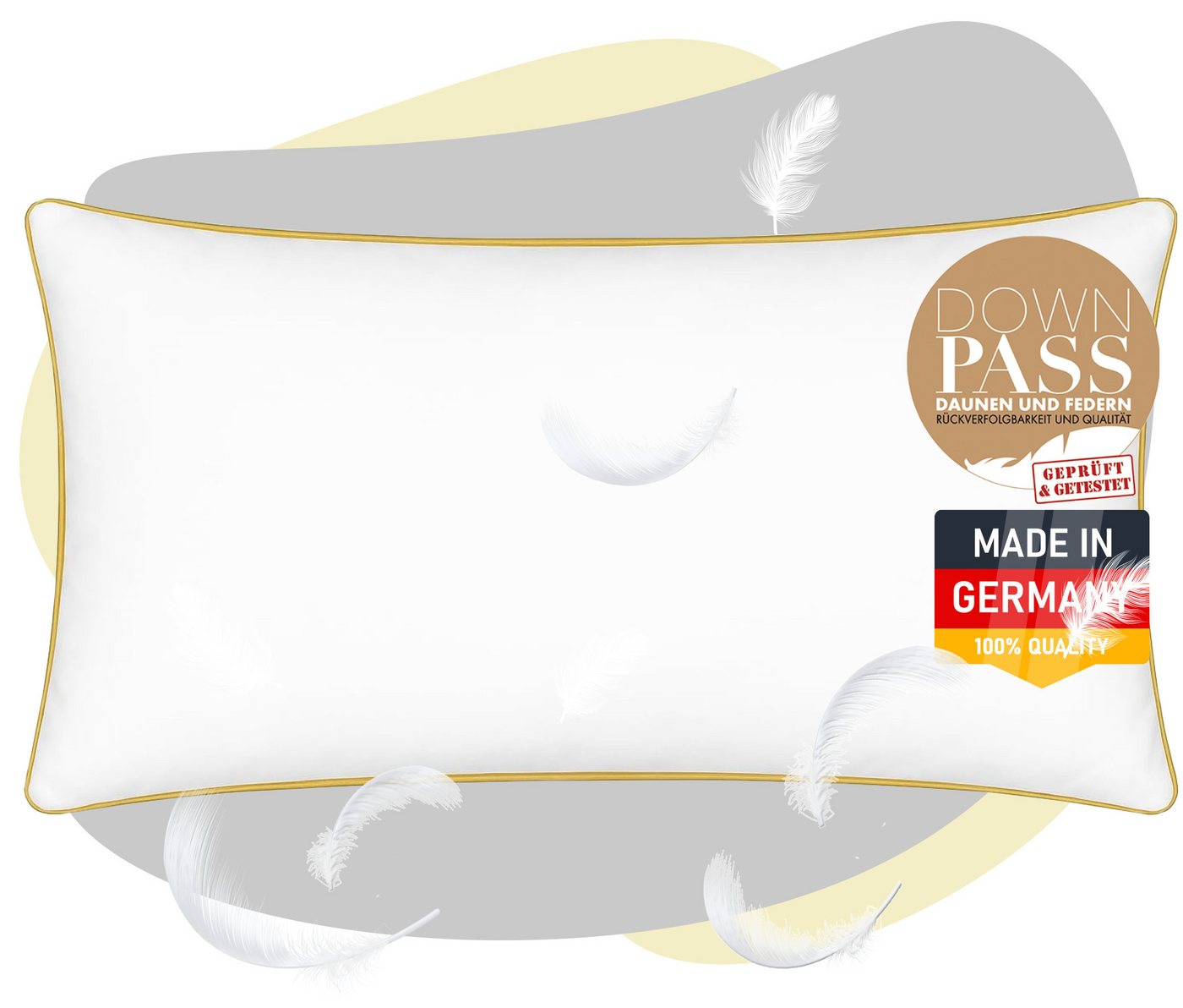 EVAN BROWNS Federkopfkissen Kissen mit 100% Federn, Füllung: 100% Federn, Federkopfkissen EVAN BROWNS Federkopfkissen Kissen mit 100% Federn, Füllung: 100% Federn, Federkopfkissen von EVAN BROWNS