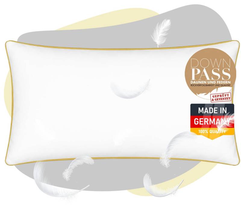 EVAN BROWNS Federkopfkissen Kopfkissen 80x80 cm, 40x80 cm, 100% weisse Federn Klasse 1, Füllung: 100% Federn, Federkopfkissen Kopfkissen Federn EVAN BROWNS Federkopfkissen Kopfkissen 80x80 cm, 40x80 cm, 100% weisse Federn Klasse 1, Füllung: 100% Federn, Federkopfkissen Kopfkissen Federn von EVAN BROWNS