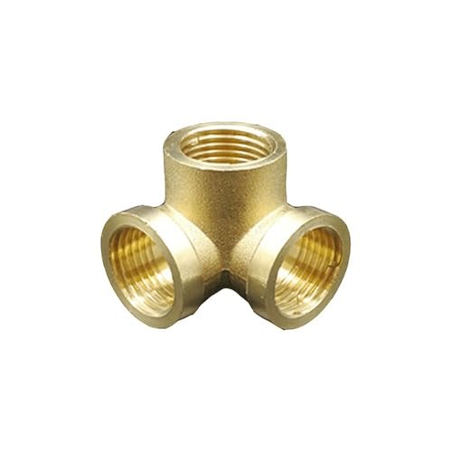 1/2 Zoll BSP-Innengewinde, Ecktyp, 3-Wege-Messing-Rohrverschraubung, Adapter-Kupplungsverbinder, for Heimwerker-T-förmige Widerhakenverbinder von EVANEM