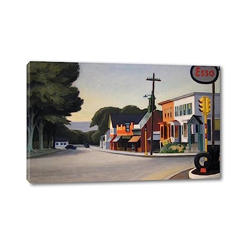 Berühmte Edward Hopper Wandbilder Bilder. Moderne Leinwandbilder "Porträt von Orleans". Berühmte Ölgemälde-Reproduktion für Wohnkultur 80x136cm Wrappedcanvas von EVANEM