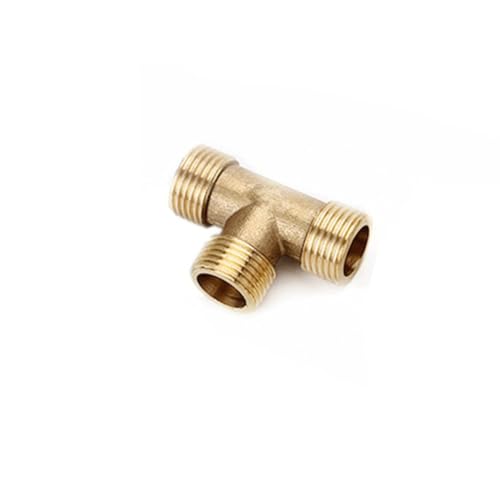 EVANEM BSP Male Thread Tee Type 3 Way, Brass Pipe Fitting Adapter Coupler Connector (Size : 1/4") von EVANEM