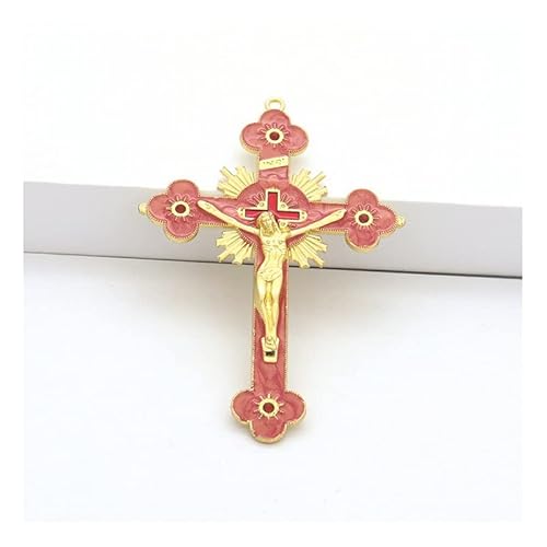 EVANEM Gold Katholische Wandkreuze, Christian Latin Cross Gebetskirche Dekor Hängen Kruzifix (Color : Style 1) von EVANEM