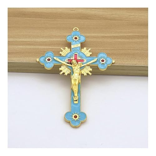 EVANEM Gold Katholische Wandkreuze, Christian Latin Cross Gebetskirche Dekor Hängen Kruzifix (Color : Style 3) von EVANEM