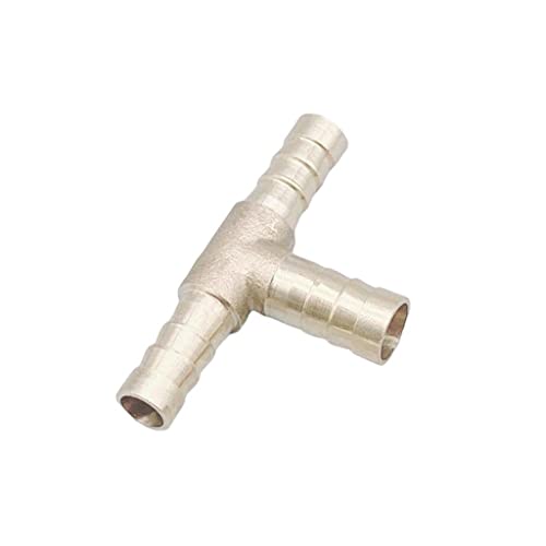 EVANEM Messing 3-Wege, T-Typ Reduzierschlauchtülle Messing Mit Widerhaken Rohrverschraubung Reduzierstück Kupplungsstecker Adapter (Size : OD 19-12-19) von EVANEM