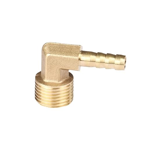 EVANEM Schlauchtülle Metrisches Außengewinde Messing Winkel Rohrverschraubung Adapter Kupplungsverbinder, for Verbinden von Luftschlauchverbindern (Size : 12-M12x1.75) von EVANEM