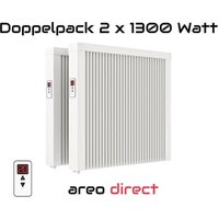 Evarmo - Elektroheizung Doppelpack 2x 1300 Watt Flächenspeicherheizung areo direct - simples Thermostat - Appsteuerung ohne Zusatzhardware möglich von Evarmo - Elektroheizung Doppelpack 2x 1300 Watt Flächenspeicherheizung areo direct - simples Thermostat - Appsteuerung ohne Zusatzhardware möglich von von EVARMO