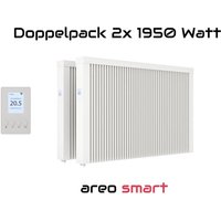 Evarmo - Elektroheizung Doppelpack 2x 1950 Watt Flächenspeicherheizung areo smart - digitales Thermostat mit LCD-Display - Option zur Appsteuerung von Evarmo - Elektroheizung Doppelpack 2x 1950 Watt Flächenspeicherheizung areo smart - digitales Thermostat mit LCD-Display - Option zur Appsteuerung von von EVARMO