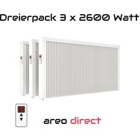 Evarmo - Elektroheizung Dreierpack 3x 2600 Watt Flächenspeicherheizung areo direct - simples Thermostat - Appsteuerung ohne Zusatzhardware möglich von Evarmo - Elektroheizung Dreierpack 3x 2600 Watt Flächenspeicherheizung areo direct - simples Thermostat - Appsteuerung ohne Zusatzhardware möglich von von EVARMO