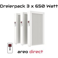Evarmo - Elektroheizung Dreierpack 3x 650 Watt Flächenspeicherheizung areo direct - simples Thermostat - Appsteuerung ohne Zusatzhardware möglich von Evarmo - Elektroheizung Dreierpack 3x 650 Watt Flächenspeicherheizung areo direct - simples Thermostat - Appsteuerung ohne Zusatzhardware möglich von von EVARMO