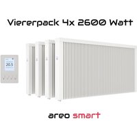 Elektroheizung Viererpack 4x 2600 Watt Flächenspeicherheizung areo smart - digitales Thermostat mit LCD-Display - Option zur Appsteuerung von Evarmo Elektroheizung Viererpack 4x 2600 Watt Flächenspeicherheizung areo smart - digitales Thermostat mit LCD-Display - Option zur Appsteuerung von Evarmo von EVARMO